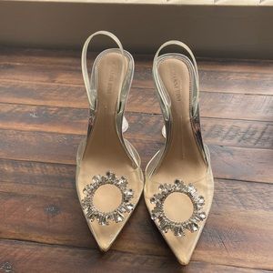 Gently worn clear heels.